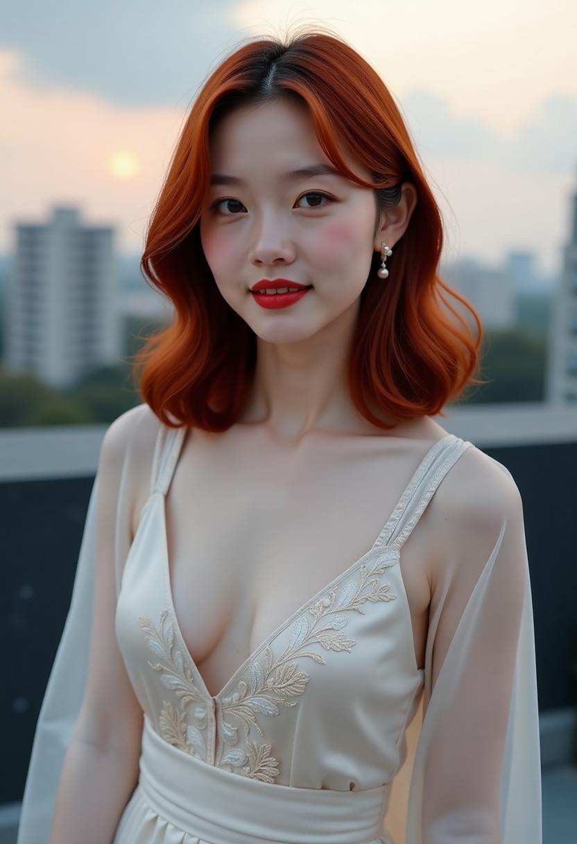 风中的少女